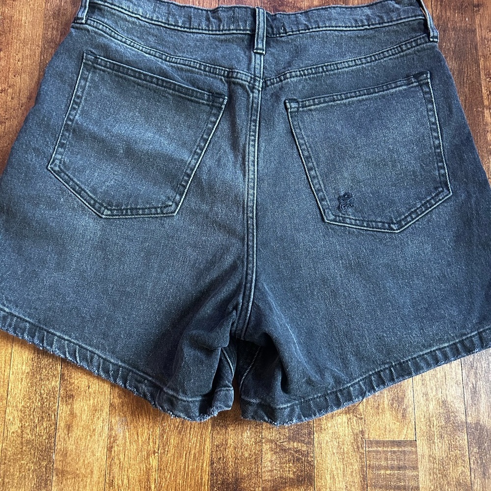 Abercrombie and Fitch Black Denim Shorts - Picture 2 of 3